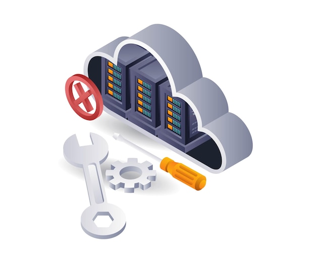 Maintenance to repair cloud server damage