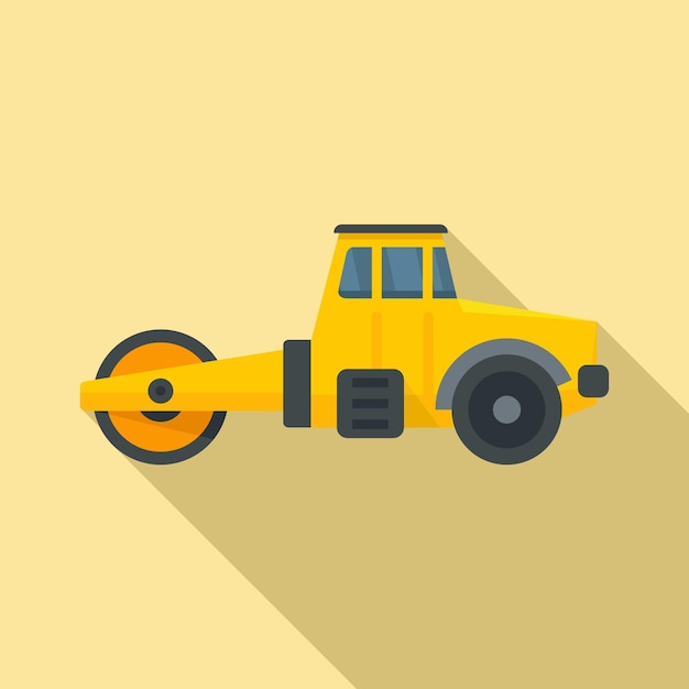Vector maintenance road roller icon flat illustration of maintenance road roller vector icon for web design