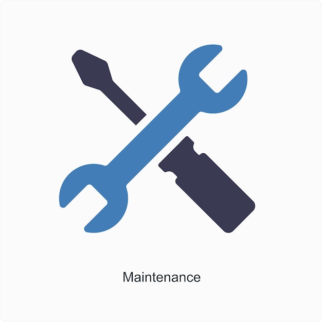 maintenance and support icon concept