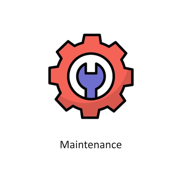 Maintenance Vector Filled Outline Icon Design illustration