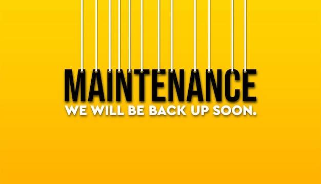 Maintenance yellow background template