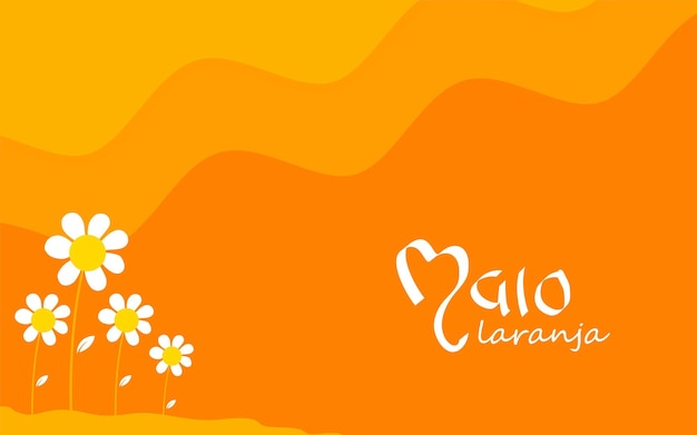 Maio laranja orange background