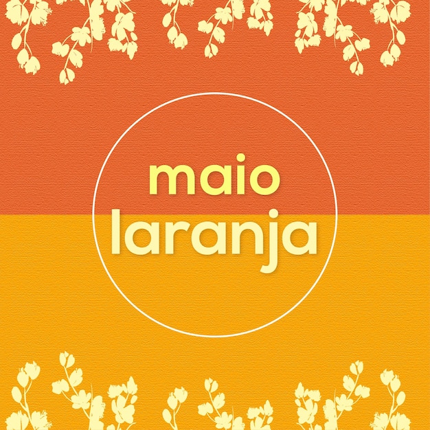 Maio laranja orange red background social media design banner free vector