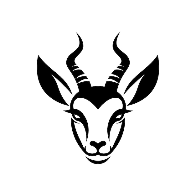 Vettore majestic antelope gazelle head logo vector icon illustration design template (template di progettazione dell'icona vettoriale dell'antilope gazzella maestosa)