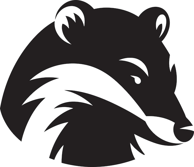 Vector majestic badger profile stealthy badger insignia