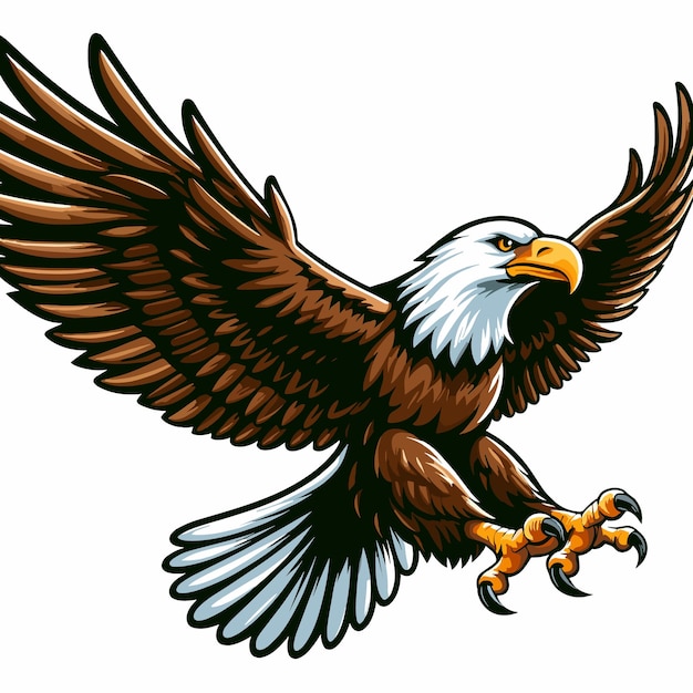 Vector a majestic eagle cartoons logo vector generated ai