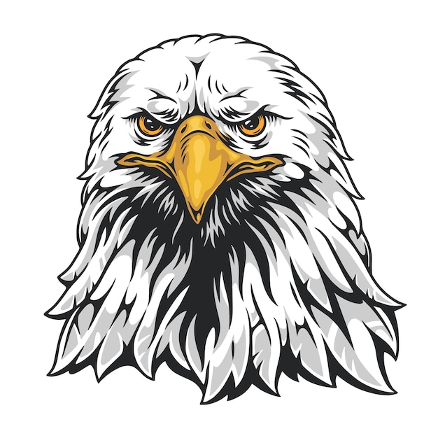 majestic eagle head with fierce expression