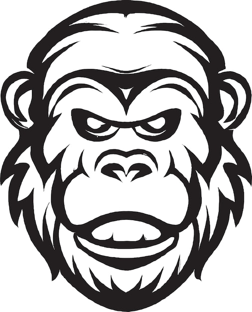 majestic gorilla logo illustration