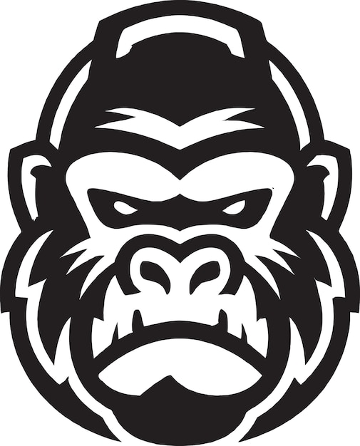 Vector majestic jungle gorilla logo vector