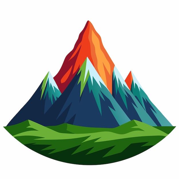 majestic mountain vector illustration nature landscape mountain vector