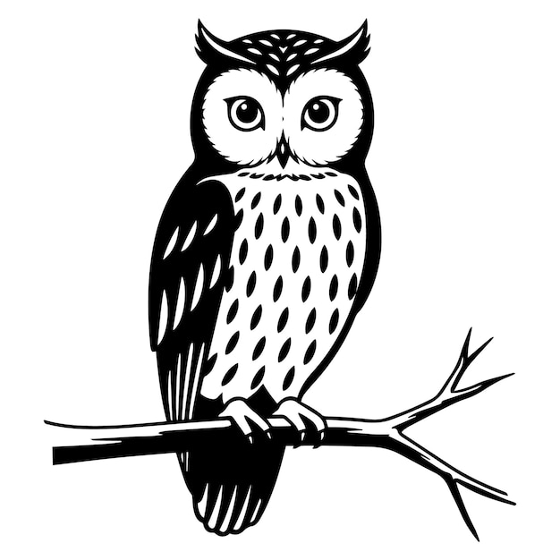 majestic owl on branch