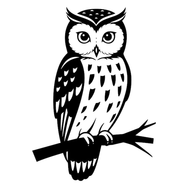 majestic owl on branch