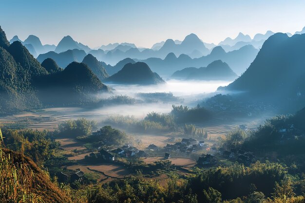 majestic panorama breathtaking dynamic landscape vista serene nature scenery sky sun red view wild