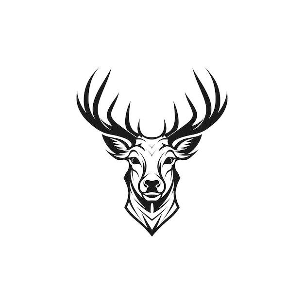 Majestic Vector Deer with Tribal Antlers