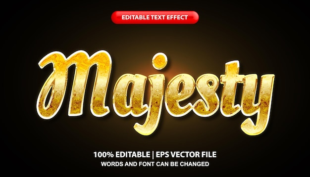 Majesty editable text effect template