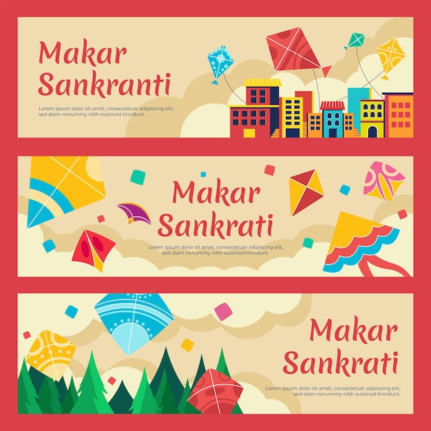 Makar sankranti nello stendardo indiano