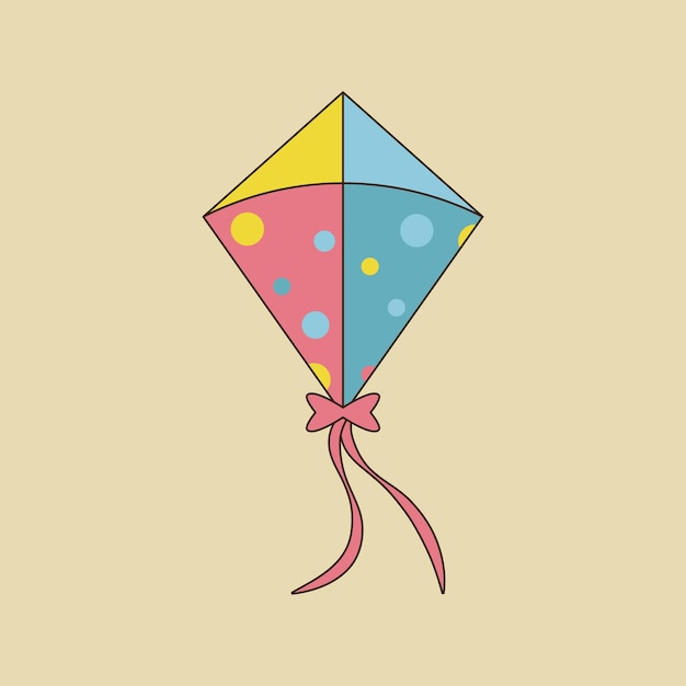 Makar sankranti kite illustration vector flat design