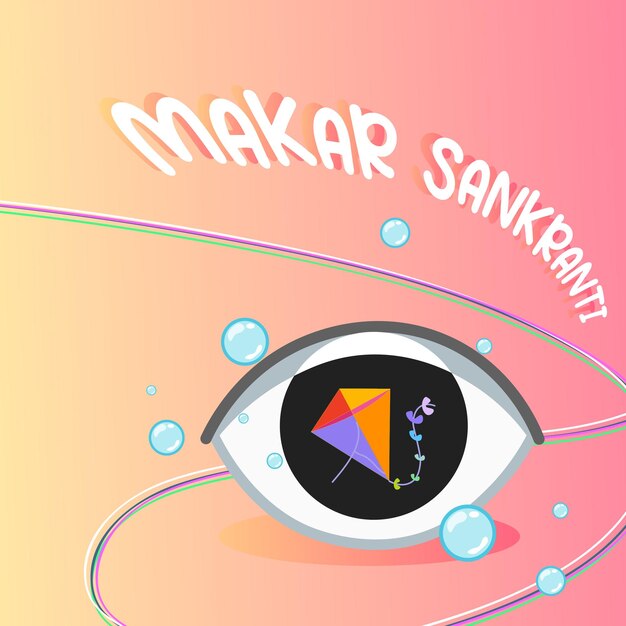 Vector makar sankranti social post 10
