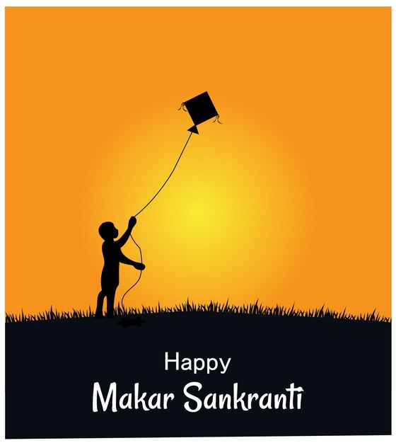 Makar Sankranti Uttarayana Maghi Indian Festival viering Vector Design kleurrijke vliegers