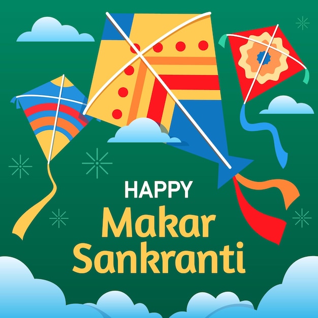 Makar Sankranti vliegerfestival vieren