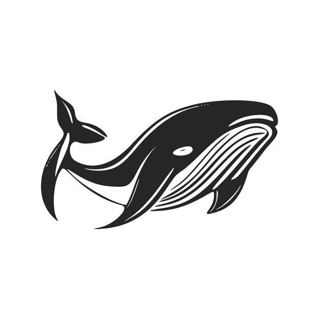 make a bold statement with our striking black and white elegant whale logo