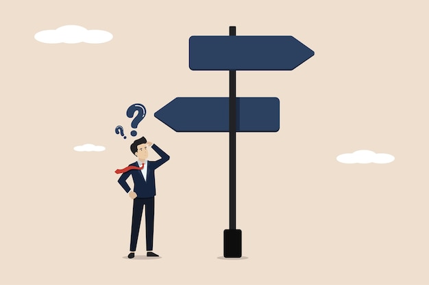 Make business direction decisions Business vector illustration