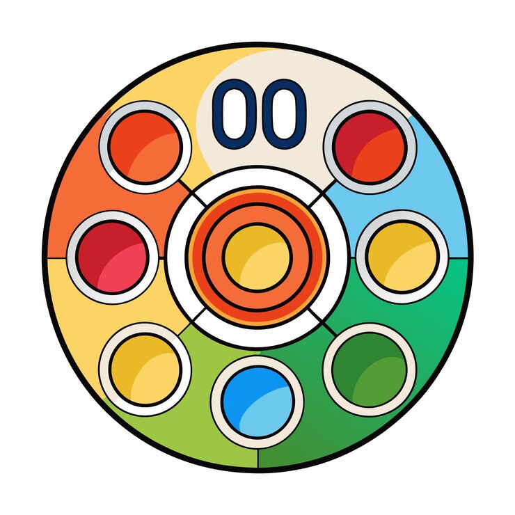 Vector make color plate with vector design