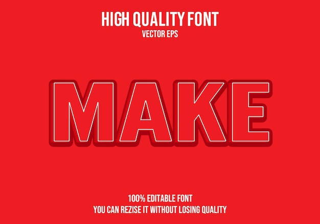 Make editable text effect