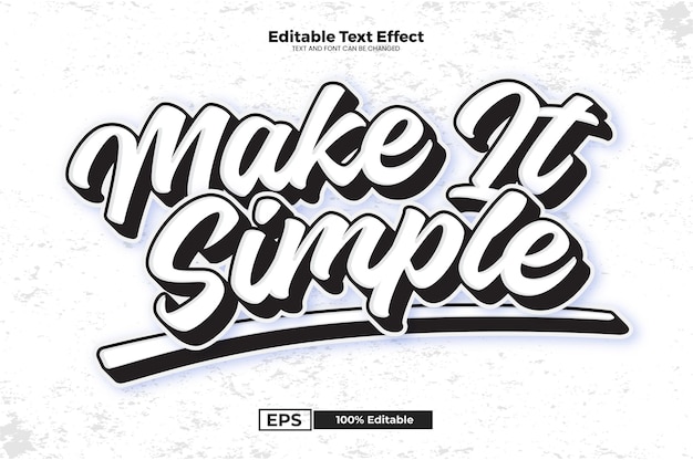 Vector make it simple editable text effect in modern trend style