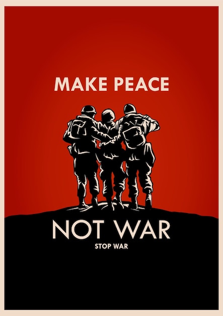 Vector make peace not war vector clip art