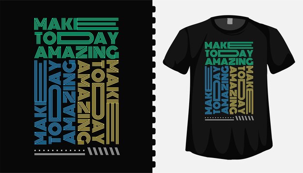 ファッション衣類のための今日素晴らしいタイポグラフィレタリングtシャツデザインテンプレートを作る