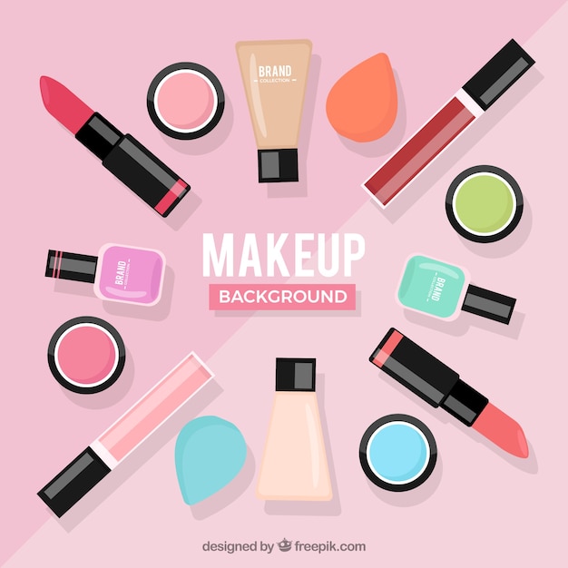 Make-up accessoires achtergrond