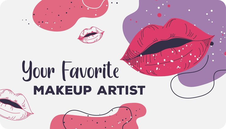 Vector make up artist your favorite specialist card