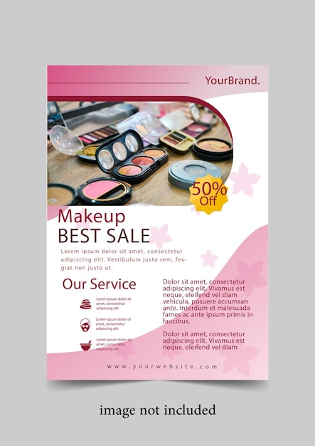 Make-up Big Sale Post Vector Design