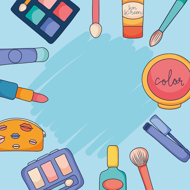 Make-up en cosmetische illustratie