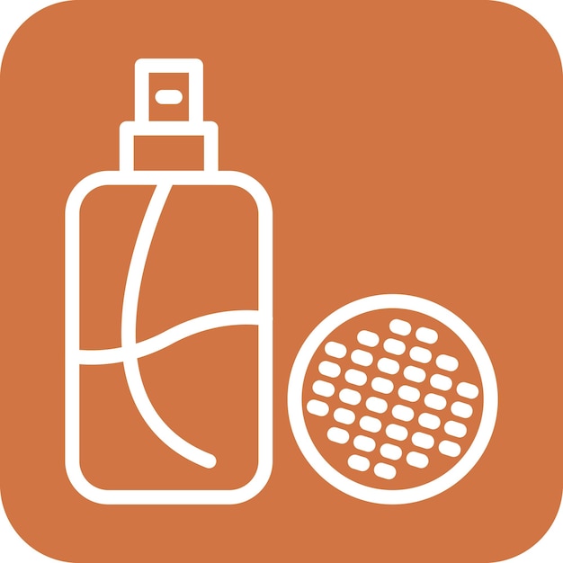 Vector make-up remover icon stijl