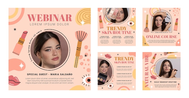 Make-up webinar instagram posts sjabloon