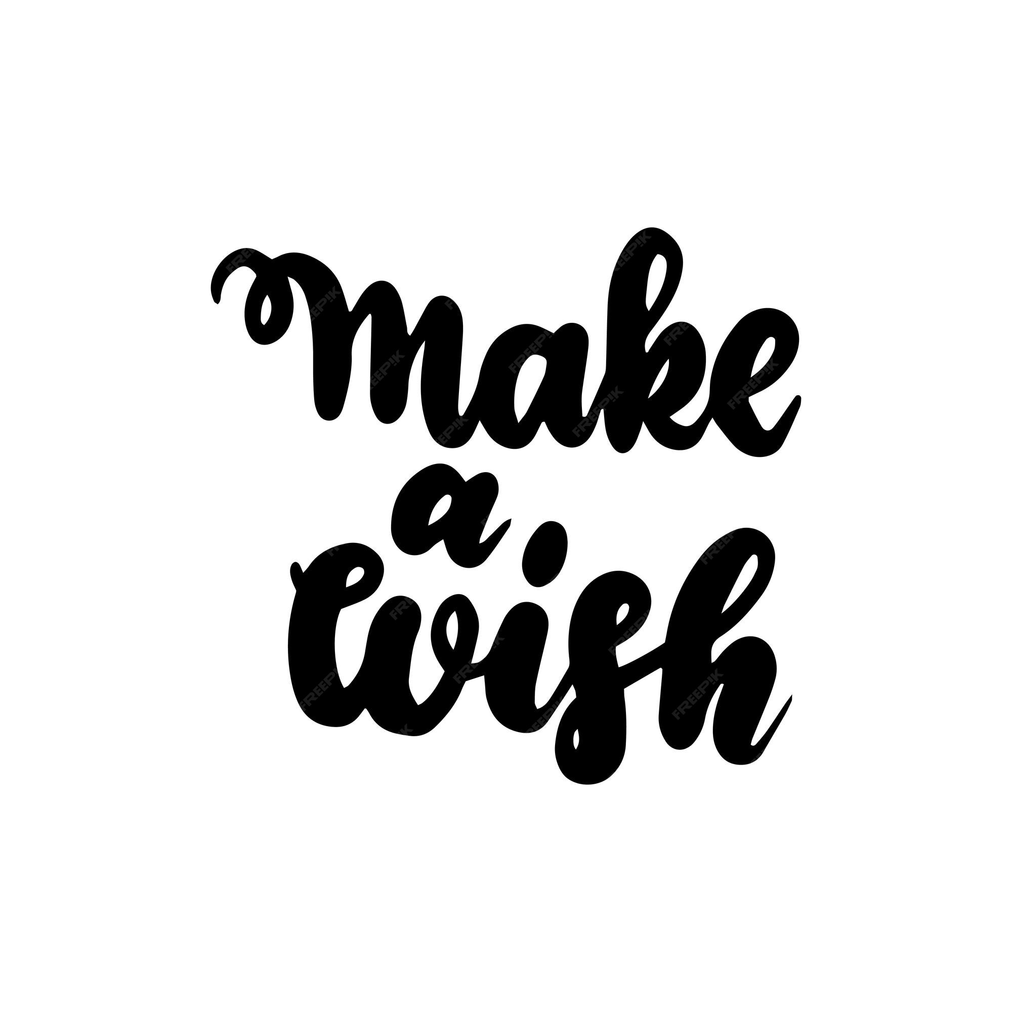 Download free image of Make a wish neon white text on black