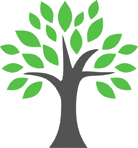 Make the world a greener place tree plantation vector logo design