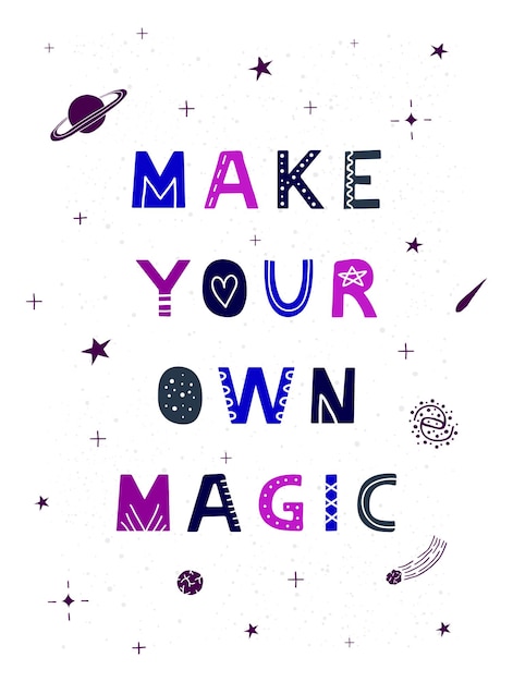 Vector make your own magic poster