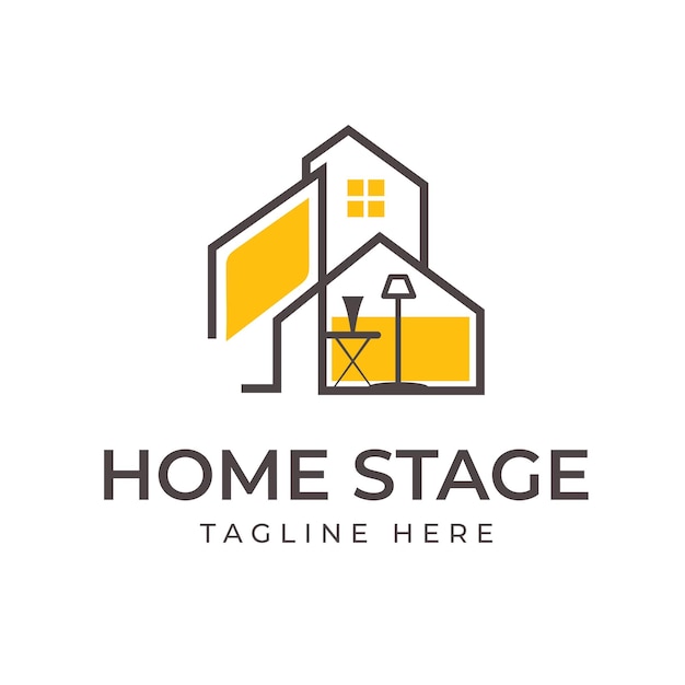 Makelaar en home staging luxe logo-ontwerp