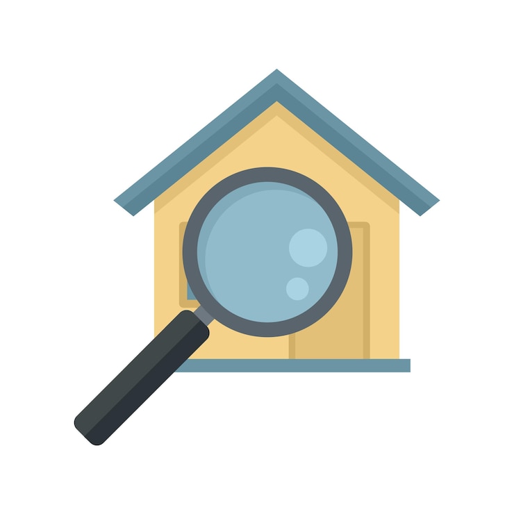 Vector makelaar zoeken huispictogram vlakke afbeelding van makelaar zoeken huis vector pictogram geïsoleerd op een witte achtergrond