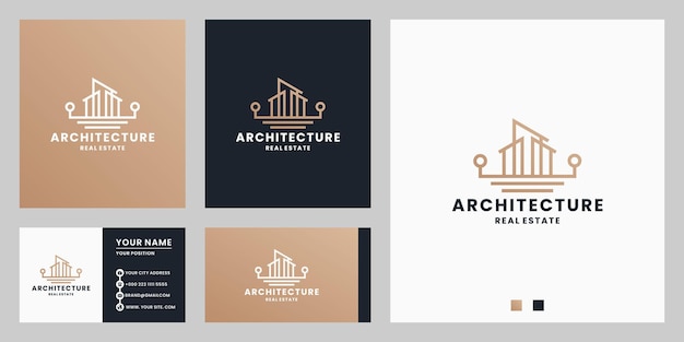 Makelaarskantoor, architectuur, logo-ontwerp voor een droomland