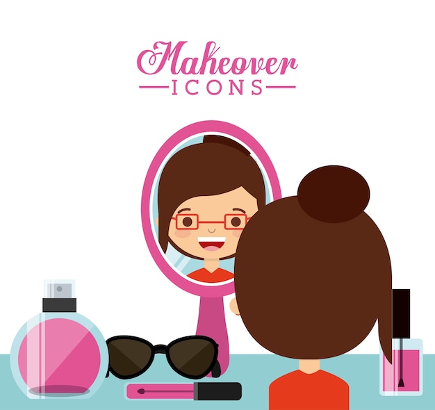 makeover female design, vector illustration eps10 graphic 