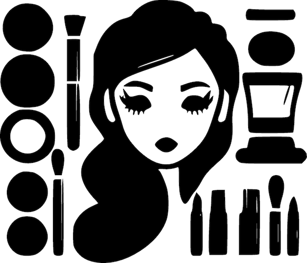 Vector makeup high quality vector logo vector illustration ideal for tshirt graphic