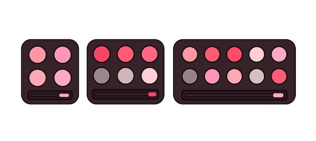 Vector makeup palettes vector set