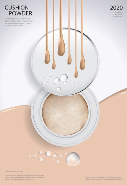 Makeup Powder Cushion Poster Template Illustration