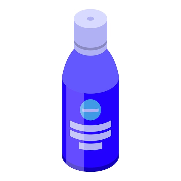 Икона бутылки для удаления макияжа изометрический вектор Спа хлопчатобумажная подушка