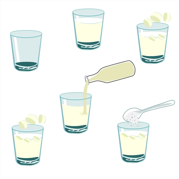 Premium Vector Making soft drink with daily use