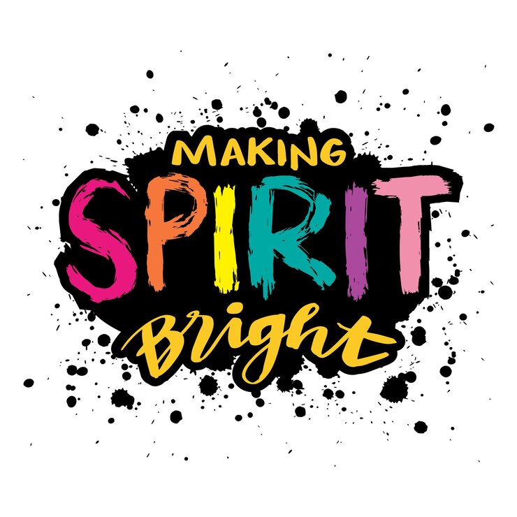 वेक्टर making spirit bright inspirational quote hand drawn lettering